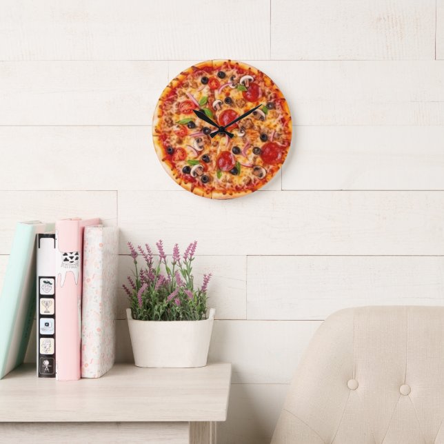 Grande Horloge Ronde Pizza (Salle de lecture)