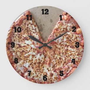 Grande Horloge Ronde Pizza au fromage