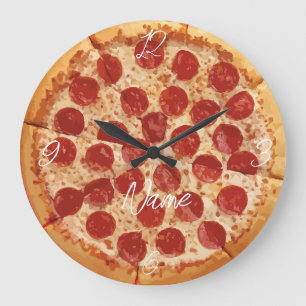 Grande Horloge Ronde Pizza au Pepperoni Thunder_Cove