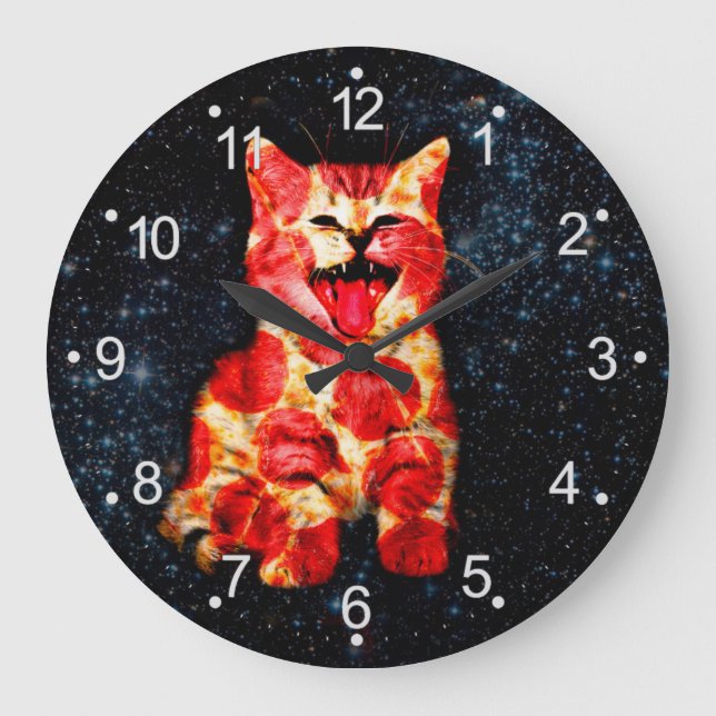 Grande Horloge Ronde Pizza Cat (Recto)