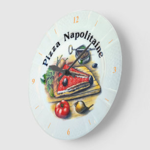 Grande Horloge Ronde Pizza Napolitaine.