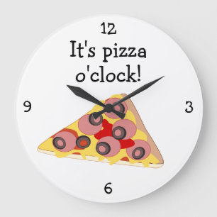 Grande Horloge Ronde Pizza O'Clock