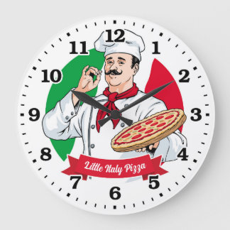 Grande Horloge Ronde Pizza Parlor Pizzeria Italienne Personnalisable Ho