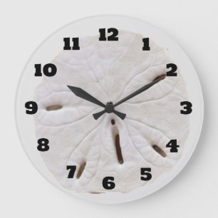 Grande Horloge Ronde Plage de dollars de sable Coquillages de plage Nat