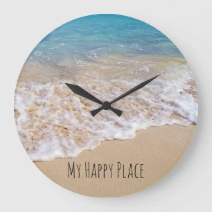 Grande Horloge Ronde Plage des Bahamas avec surf océanique