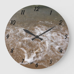 Grande Horloge Ronde Plage tropicale Océan Vagues de mer Photo Scénique