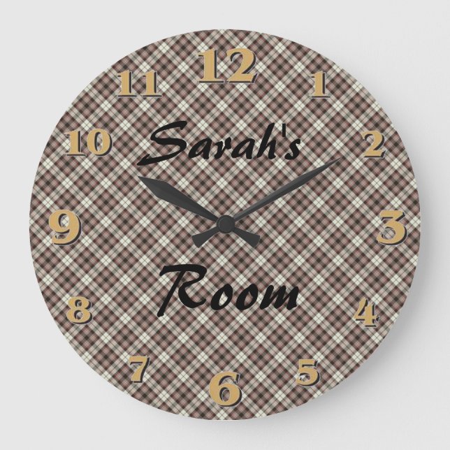 Grande Horloge Ronde Plaid (Recto)