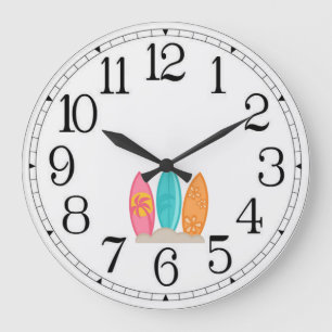 Grande Horloge Ronde Planches de surf