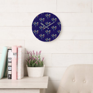 Grande Horloge Ronde plante de baies rouges