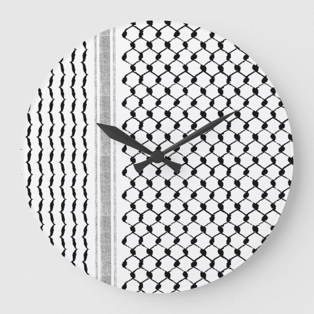 Grande Horloge Ronde Plaque de licence personnalisée Kufiya F (Recto)