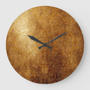 Grande Horloge Ronde Plaque métallique ornée classique