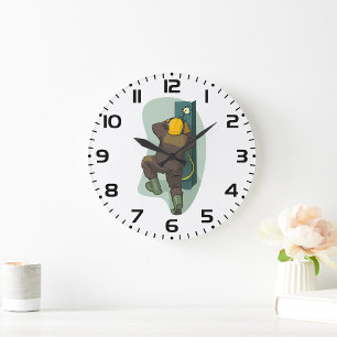 Grande Horloge Ronde Plaque métallique soudée industrielle