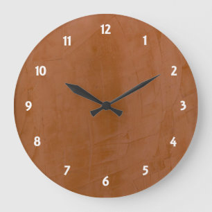 Grande Horloge Ronde Plâtre vénitien Wallclock rond de mandarine