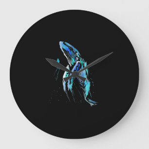 Grande Horloge Ronde Plongée sous-marine Baleine à bosse Nage Plongée C
