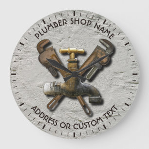 Grande Horloge Ronde Plumber Water Draage Sewage