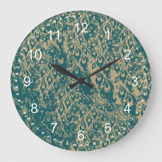 Grande Horloge Ronde Plumes de paon (Recto)