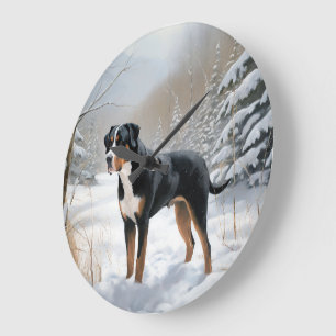 Grande Horloge Ronde Plus grand Noël de montagne suisse Laissez tomber