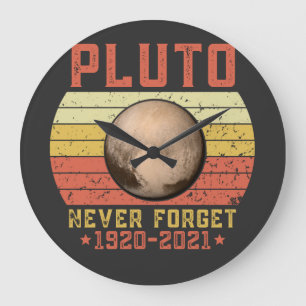Grande Horloge Ronde pluto NEVER FORGET