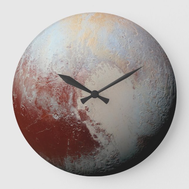 Grande Horloge Ronde Pluto Planète naine par NASA New Horizons 2015 Pho (Recto)