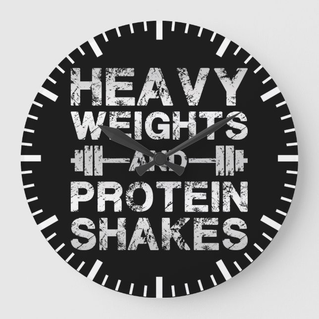 Grande Horloge Ronde Poids lourds et tremblements de protéines - entraî (Recto)