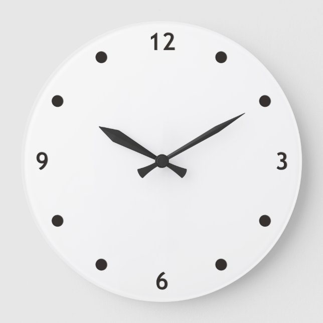 Grande Horloge Ronde Points et chiffres de l'horloge - timbre blanc (Recto)