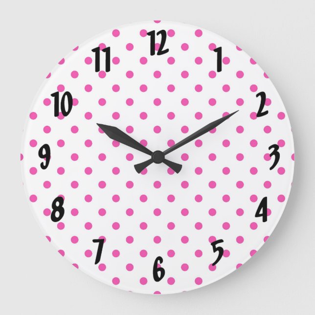Grande Horloge Ronde pois rose (Recto)