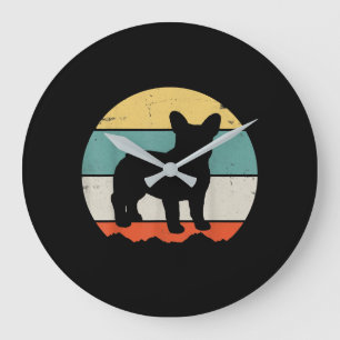 Grande Horloge Ronde Poison de Frenchie Vintage French Bulldog