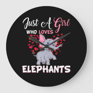 Grande Horloge Ronde Poison de Just Girl Who Loves Elephants