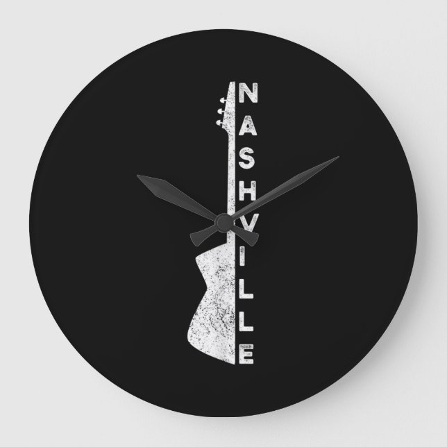 Grande Horloge Ronde Poison de Nashville Guitar Country Music Lovers (Recto)