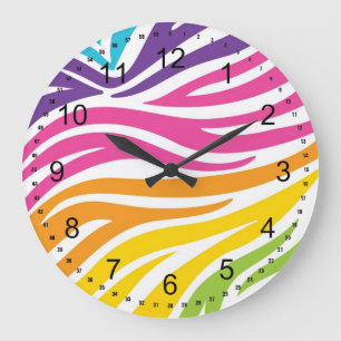 Grande Horloge Ronde Poison du Colorful Rainbow