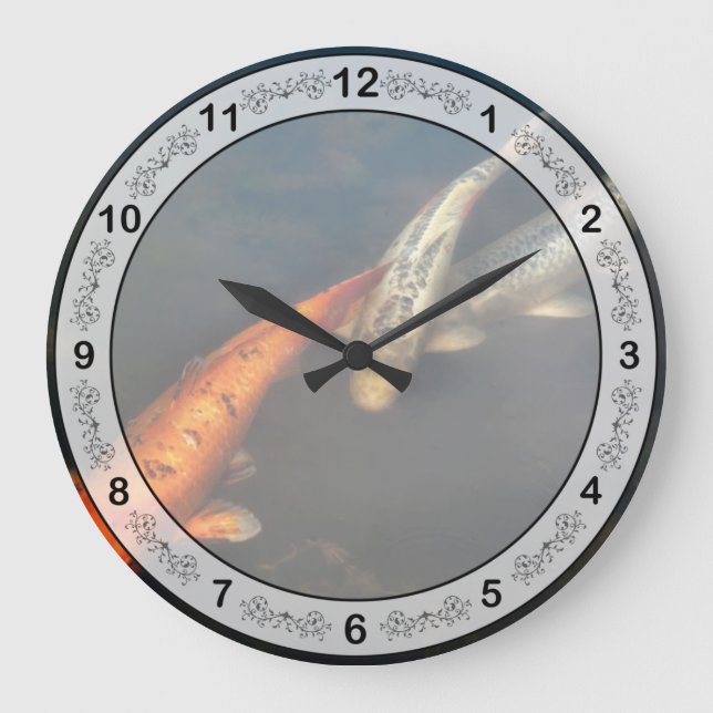 Grande Horloge Ronde Poisson - Pêche à la compliment (Recto)