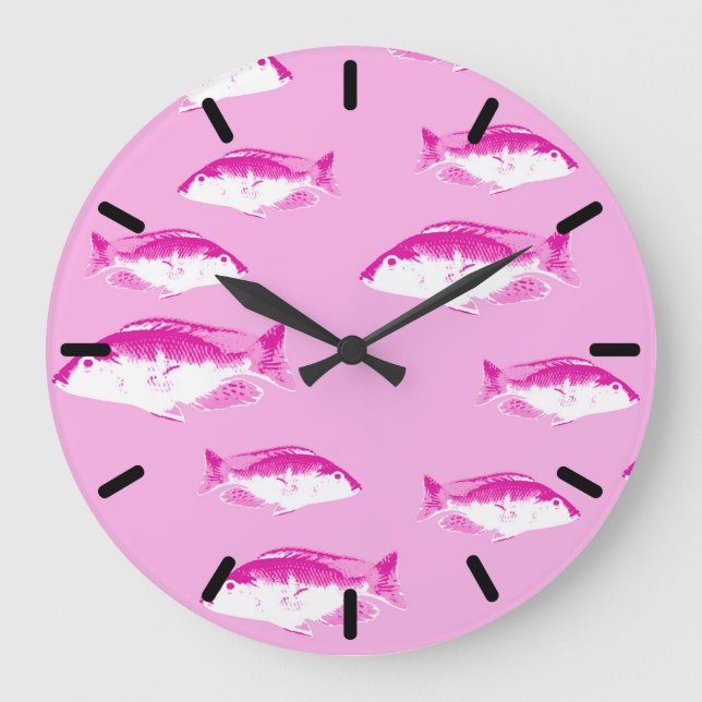 Grande Horloge Ronde Poisson rose (Recto)