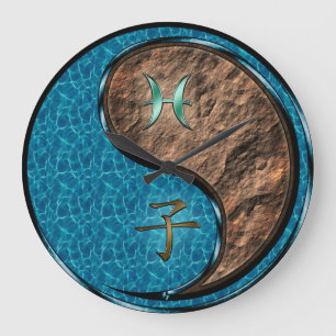 Grande Horloge Ronde Poissons & Rat de terre