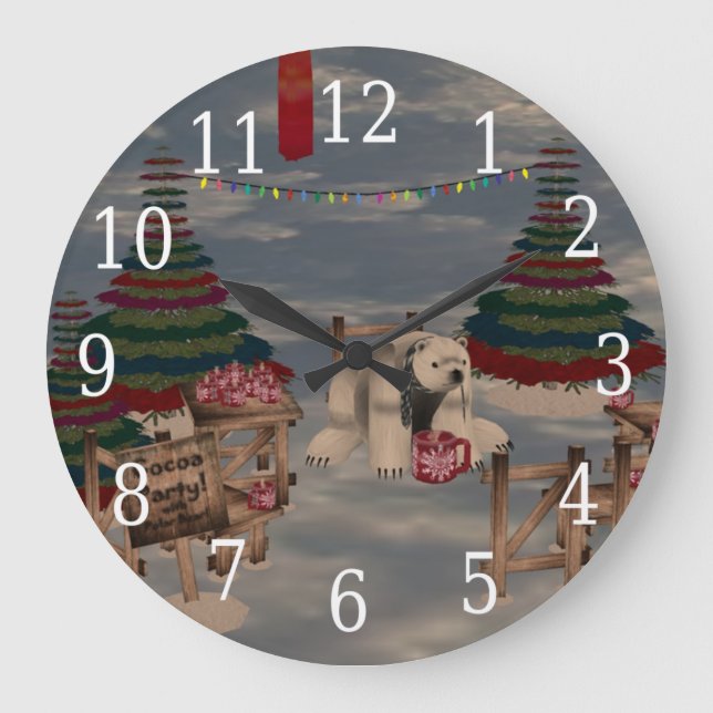 Grande Horloge Ronde Polar Bear Clock (Recto)