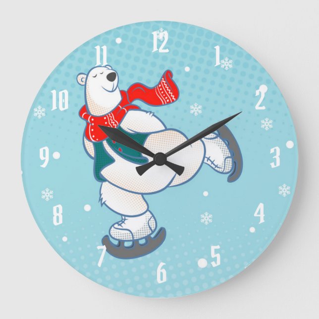 Grande Horloge Ronde Polar bear on ice skates (Recto)