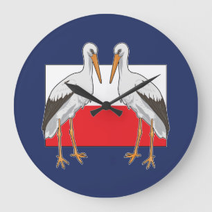 Grande Horloge Ronde Polish white stork