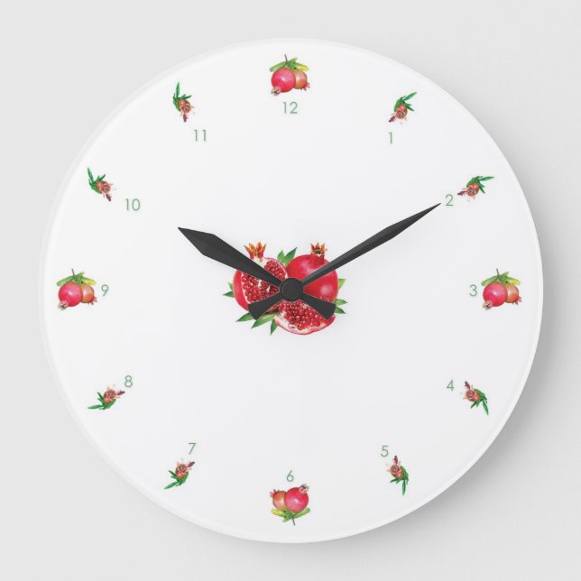 Grande Horloge Ronde Pomegranate V1 Wall Clock (Recto)