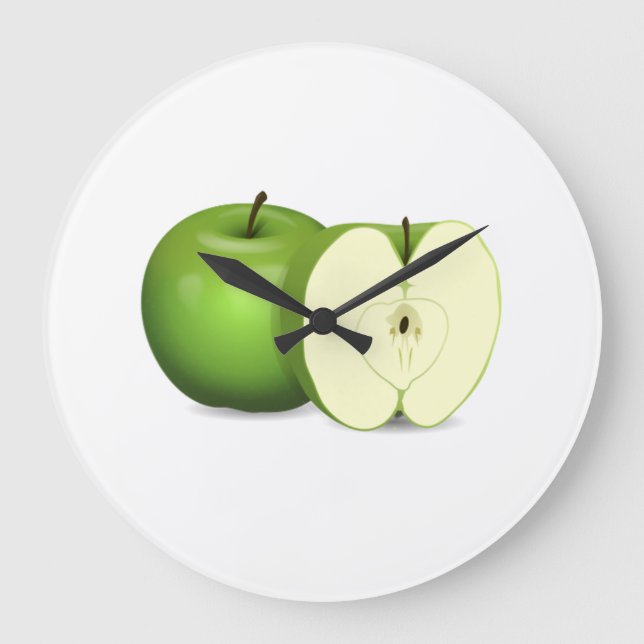 Grande Horloge Ronde Pomme verte (Recto)