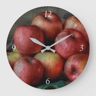Grande Horloge Ronde Pommes