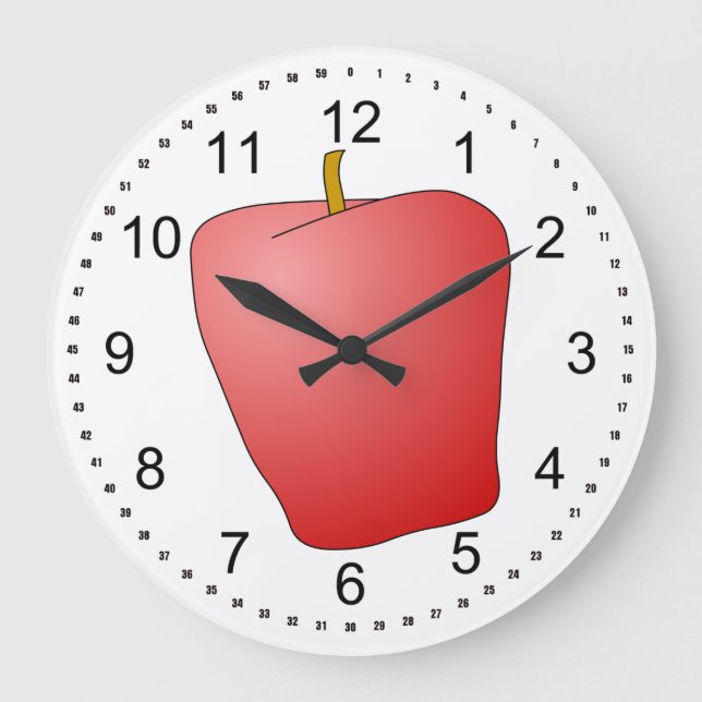 Grande Horloge Ronde Pommes rouges (Recto)