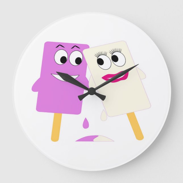 GRANDE HORLOGE RONDE POMPES À CRÈME DE GLACE (Recto)