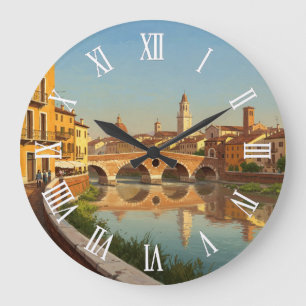Grande Horloge Ronde Pont de Vérone Italie Voyage