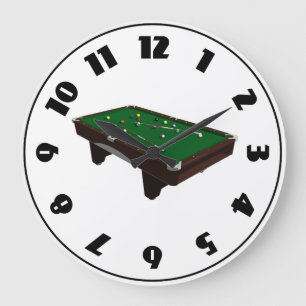 Grande Horloge Ronde Pool Table Clock
