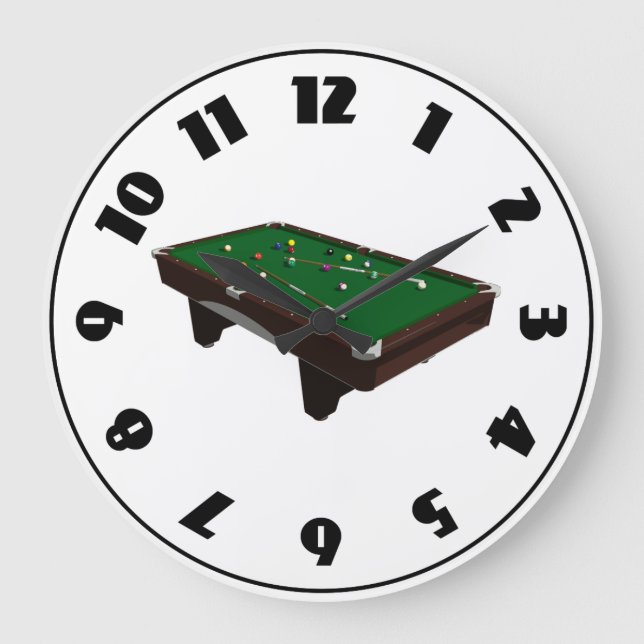 Grande Horloge Ronde Pool Table Clock (Recto)