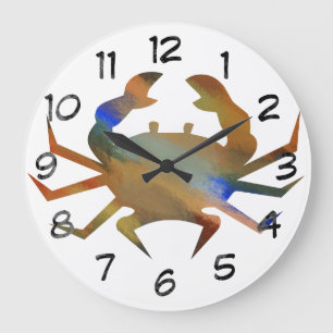 Grande Horloge Ronde Pop Art Crab
