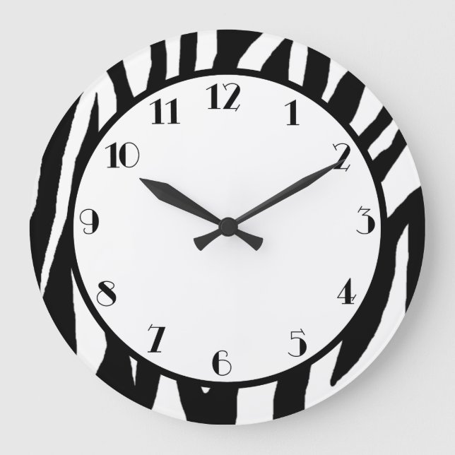 Grande Horloge Ronde Pop Zebra (Recto)