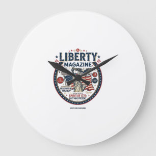 Grande Horloge Ronde Popsicle de la Liberté Pop glacé patriotique patri