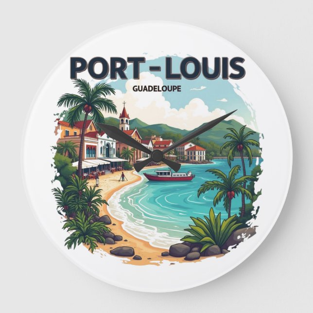 GRANDE HORLOGE RONDE PORT-LOUIS GUADELOUPE (Recto)