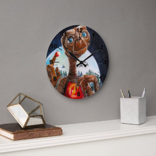 Grande Horloge Ronde Portrait Alien Peinture par Alfred Fox
