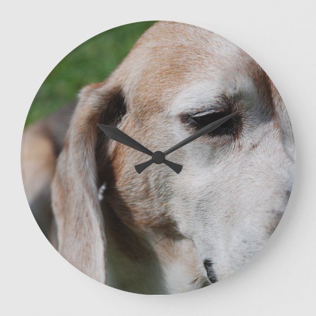Grande Horloge Ronde portrait beagle (Recto)